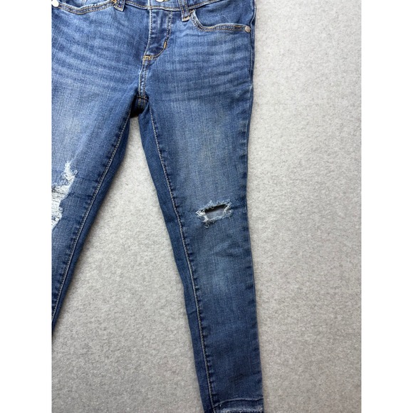 Art Class Girls Distressed Blue Wash Skinny Jeans Size 7 - Picture 4 of 9